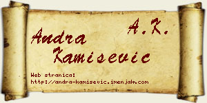 Andra Kamišević vizit kartica